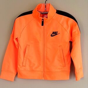 Nike bright orange athletic zip up sweater